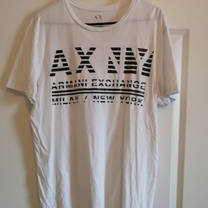 Armani Exchange AX Logo White Cotton T-shirt
